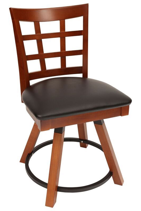 Wood Interlaced-Panel Back Chair and Stool Seating · CMCH-GYA49Q