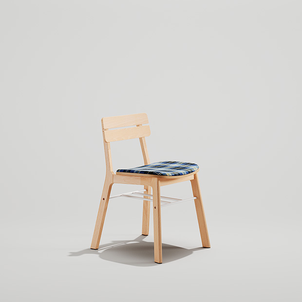 Wood Open-Slat Back Chair · CMCH-Y5J3L2